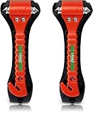 LIHAO 2X Auto Hammer Notfallhammer Gurtschneider Fenster Nothammer