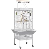 Yaheetech Vogelkäfig Vogelvoliere Vogelhaus Vogelbauer Käfig für Papageien...