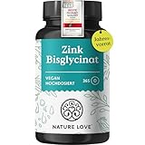 NATURE LOVE® Zink - 365 Zinc Tabletten (1 Jahr) - Hochdosiertes (25mg)...