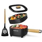 Audecook Elektrischer Hot Pot mit Dampfgarer, 2L/20cm Antihaft Elektropfanne mit...