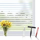 aboveBED Fensterfolie Sichtschutz mit Streifen 44.5x200cm, statisch...