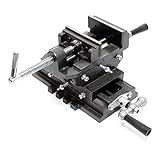 Wiltec Maschinenschraubstock 2 Achsen 75 mm, Schraubstock 33x32,5x13,5 cm aus...