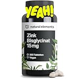 natural elements Zink 15mg – 365 Tabletten – gut verträgliches...