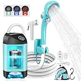 AUTOPkio Campingdusche mit Akku, Verbesserte Camping Dusche 4500mAh...