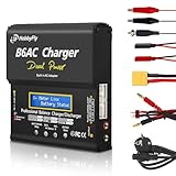 Nastopee Lipo Ladegerät Balancer,Mit Led-Bildschirm Und Xt60/Deans/Jst,80W 6A...