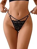 GORGLITTER Tanga Damen Sexy Spitze Durchsichtig Unterwäsche Mit Spitze Cut Out...