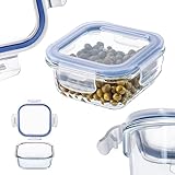 KADAX Glasbehälter mit Deckel, Lebensmittelbehälter, Spülmaschinenfester...