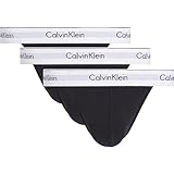 Calvin Klein Thong 3Pk Stringtangas Herren, Schwarz (BLACK, BLACK, BLACK), L