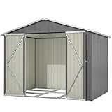 Jaxilyn Metall Gerätehaus Gerätehaus mit Pultdach,Gartenhaus Geräteschuppen...