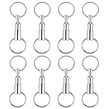 Thinp 8 Stück Schlüsselanhänger Mit Schnellverschluss Abnehmbare Schlüsselanhänger Quick Release Keychain Auseinanderziehbarer Schlüsselring Schlüsselanhänger Mit Doppel Schlüsselring, für Schlüssel