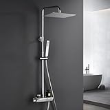 Görbach Regendusche Duschset mit Duscharmatur Komplettset-Edelstah Duschsystem...