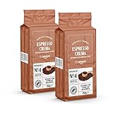 by Amazon Espresso Crema gemahlener Kaffee, Lichte Röstung, 500 g, 2 Packungen...