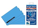 Legamaster 7-159410 Magic-Chart Notes, elektrostatische Haftnotizen, 10 x 20 cm, 100 Blatt, blau