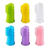 Vicloon Baby Zahnbürste Finger, 6 Stück Baby Silikon Fingerzahnbürste,...