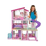 Barbie Puppenhaus, Traumvilla Puppe, komplett möbliert, 3 stöckig, 8 Zimmer...