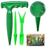 4pcs Pflanzhilfe Garten, Pflanzhilfe für Blumenzwiebeln, Pflanzlocher, Seed...