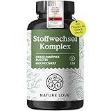 NATURE LOVE® Stoffwechsel Komplex – 120 Kapseln – Grünteeextrakt, Zink,...
