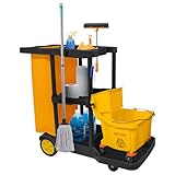 bimiti Profi Putzwagen Reinigungswagen mit extra groß Tasche, 113 x 56 x 93 cm,...