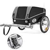 CXWXC Fahrradanhänger mit Stoßdämpfer - Großer Laderaum bis 120L, Tragkraft...