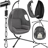tectake® Hängesessel mit Gestell, Indoor oder Outdoor, Schaukel Sessel mit...