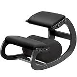 MallVitally Adjustable Kniestuhl, Ergonomischer Schaukelstuhl aus Holz -...