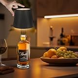Ketom Flaschenlampe Aufsatz LED Aufladbar Schwarz, IP54 Wasserdicht Lampenschirm...