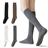 KSJEHW 4 Pairs Kniestrümpfe für Damen & Herren (unisex) in verschiedenen...