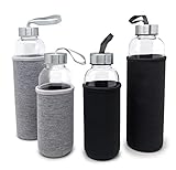 Nerthus Fih Glasflasche Hülle, Neopren 400 Ml Grau