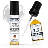 NEUFELD® Lackstift Weiß glänzend [12ml] - Lackstift Auto hohe Deckkraft -...