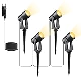 Svater LED Gartenbeleuchtung mit Strom,14M/4er Set Strahler Außen Warmweiß...