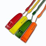 Notfallpfeife mit Trageband (4 Stück) von Holdall, für Notlagen und Notsignale...