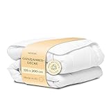 WENDRE Ganzjahresdecke 135x200 – Mittelwarme Steppdecke 300 GSM –...