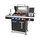 El Fuego® Gasgrill 'KINGSTON' | 4 + 1 Brenner | Infrarotbrenner | inkl. 2...