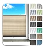 Rollmayer Plissee nach maß Plissee ohne Bohren, mit Klemmträger, 17 Farben, 3...