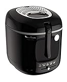 Moulinex AM480870 Friteuse Fritteuse Fry Mega, Kunststoff, Schwarz/silberfarben