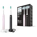 Philips Sonicare 3100 – 2 x elektrische Schallzahnbürste, in Schwarz und...