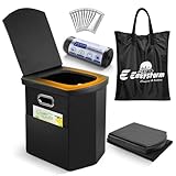 E EASTSTORM Faltbare Campingtoilette, 42 cm Sitzhöhe wie daheim, notfall...