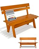 Beautissu Gartenbank Wetterfest Holz 3 Sitzer 150 cm breit – Garten Holzbank...