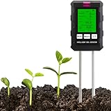 Bodenmessgerät 6-in-1 Bodentest Messgerät - Multifunktionaler Bodentester für...