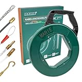 Kabeleinziehhilfe 30m - MARIE Kabeleinzugshilfe mit 4.5mm PET inkl. 6 Adapter -...