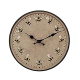 Baoblaze Gartenuhr Wetterfest Groß, Outdoor Wall Clock, Robuste 30 cm Große...