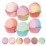 LWMTT 300 Stück Muffinförmchen Papier Mini Muffins Papierförmchen 6 Farbe...