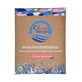 OceanWash Waschmittelblätter Blütenduft, Waschblätter Waschmaschine für alle...