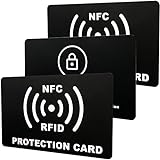 LABUYI 3 Stück RFID Blocker Karte,RFID/NFC Schutzkarte,RFID Karte,NFC Blocker...
