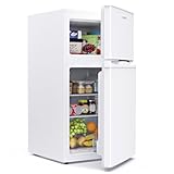 Upstreman 84L Kühl Gefrierkombination, Kühlschrank mit Gefrierfach oben, 39dB...