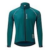 WOSAWE Herren-Fahrradjacke, Winddichte Radjacke Ultraleichte Sportbekleidung mit...