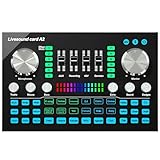 Live-Soundkarte mit DJ-Mixer-Effekten und Sprach-Wechsler Stereo Audio Mixer mit...