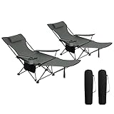 WOLTU 2er Set Campingstuhl klappbarer, Klappstuhl Liegestuhl für Outdoor,...