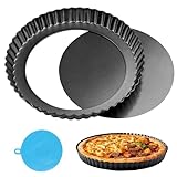 ztowoto Quicheform 20cm,Tarteform Mit Hebeboden,FöRmchen Abnehmbare Tartelette...