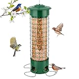 Diealles Shine Vogelfutterspender, 42 cm Futtersäule Vögel mit 4...
